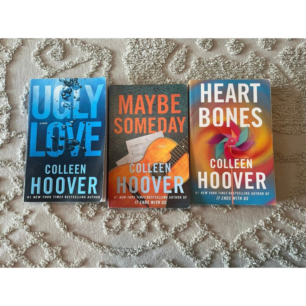 Colleen Hoover Book Bundle - Ugly Love -Maybe Someday - Heart Bones